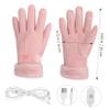 1 Set USB Heated Gloves Electric Thermal Mitts Heating Mitts Outdoor Thermal s Hand Warmer Gloves Winter Leather Leather Warm Skiing s view 2