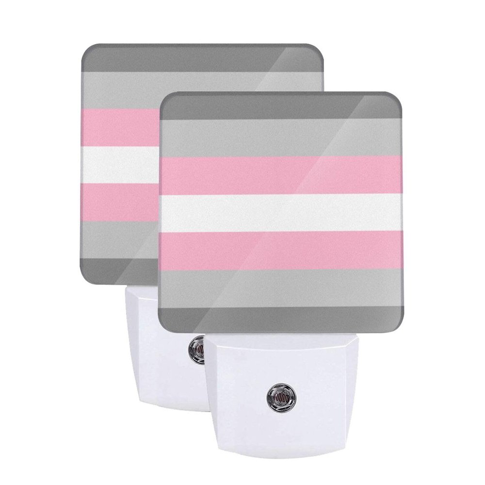 Qauirfe Demigirl Pride Flag LGBTQ Night Light Set of 2 Home Decor