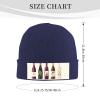 BTCOWZRV Knit Slouchy Beanie Hats for Men Women Cute Wines Bottle Warm Cozy Knitted Cuffed Cap Winter Thick Ski Cap view 2