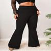 Vaimti Plus-Size Casual Pants for Women high-Waisted Bell Bottoms for Women (US, Alpha, 1X, Plus, Regular, Black) view 3