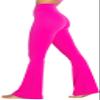 Sunzel Flare Leggings, Crossover Yoga Pants with Tummy Control, High-Waisted and Wide Leg, 34" Inseam, Hot Pink Small view 2