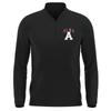 Campus Lab Alma College Adult Men's Active Sport 1/4 Zip Pullover Left Chest Logo, Black, X-Large view 1