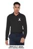 Campus Lab Alma College Adult Men's Active Sport 1/4 Zip Pullover Left Chest Logo, Black, X-Large view 3