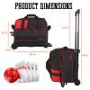 LARIPOP 2 Ball Wheeled Bowling Roller Bag with 40 Inch Telescopic Handle, Padded Ball Storage, Ventilated Shoe Pocket & Reinforced Base for Tournament & Travel view 2