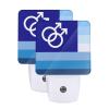Qauirfe Gay Men Pride Flag LGBTQ Night Light Set of 2 Home Decor