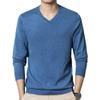 SWJGLITTR Men's Dress V Neck Sweater Long Sleeve Casual Slim Fit Knitted Pullover Men Soft Wool Solid Plain Sweaters Top (Large,Blue 2) view 1