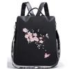 go-done Small Nylon Women Embroidery Backpack Purse Anti-theft Fashion Travel Shoulder Bag,Ladies Single Shoulder Bag,Mini Backpack view 1