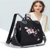 go-done Small Nylon Women Embroidery Backpack Purse Anti-theft Fashion Travel Shoulder Bag,Ladies Single Shoulder Bag,Mini Backpack view 3