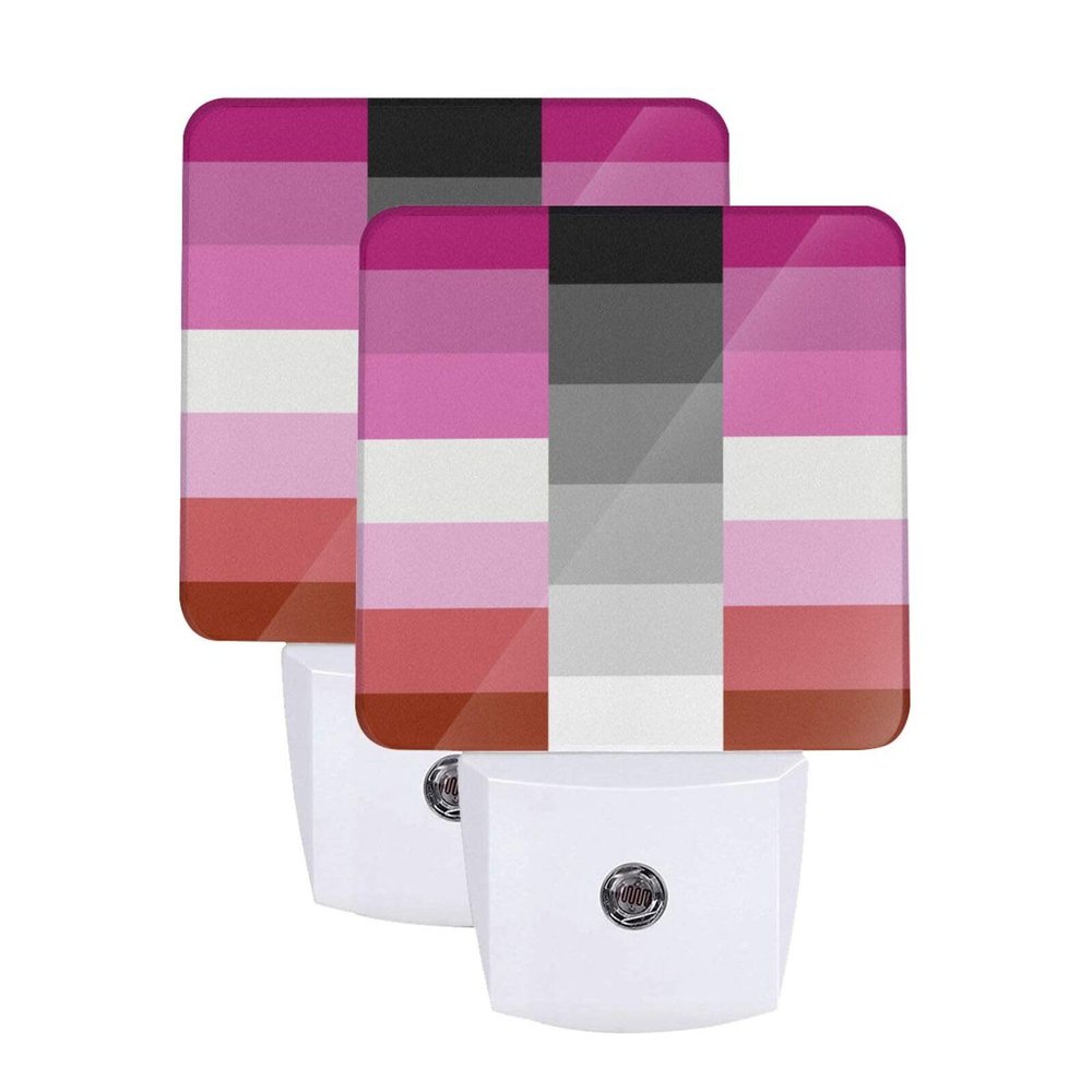 Qauirfe Homoflexible Lesbian Pride Flag Night Light Set of 2 Home Decor
