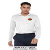 Campus Lab East Central University Adult Men's Active Sport 1/4 Zip Pullover Left Chest Logo, White, XX-Large view 3