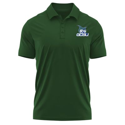 Campus Lab Georgia College Adult Men's Polo Left Chest Logo, Hunter Green, Large