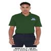 Campus Lab Georgia College Adult Men's Polo Left Chest Logo, Hunter Green, Large view 3