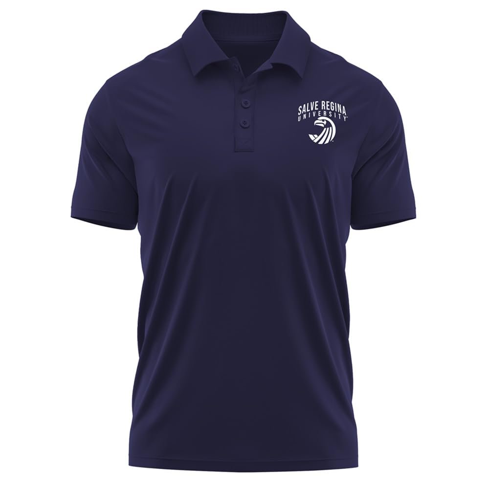 Campus Lab Salve Regina University Adult Men's Polo Left Chest Logo, Navy, Medium