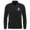 Campus Lab Drew University Adult Men's Active Sport 1/4 Zip Pullover Left Chest Logo, Black, Large view 1