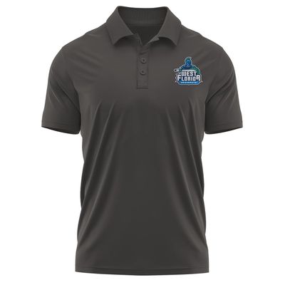 Campus Lab University of West Florida Adult Men's Polo Left Chest Logo, Charcoal, XX-Large