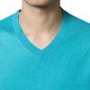 Men's Dress V Neck Sweater Long Sleeve Casual Slim Fit Knitted Pullover Men Soft Wool Solid Plain Sweaters Top (X-Large,Sea Blue) view 3