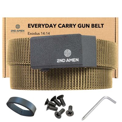 2ND AMEN Tactical Belt for Men - Military Hiking Nylon Gun Belt, Perfect Battle Belt for Men, 1.5" EDC Belt for Everyday Use, Ultimate 620D Cut to Size Gun Belts for Men