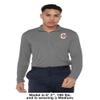 Campus Lab College of Charleston Adult Men's Active Sport 1/4 Zip Pullover Left Chest Logo, Charcoal, XX-Large view 3