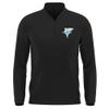 Campus Lab Long Island University Adult Men's Active Sport 1/4 Zip Pullover Left Chest Logo, Black, Small view 1