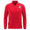 Campus Lab Lewis University Adult Men's Active Sport 1/4 Zip Pullover Left Chest Logo, Red, Small view 1