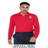 Campus Lab Lewis University Adult Men's Active Sport 1/4 Zip Pullover Left Chest Logo, Red, Small view 3