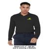 Campus Lab Kentucky State University Adult Men's Active Sport 1/4 Zip Pullover Left Chest Logo, Black, X-Large view 3