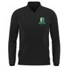 Campus Lab Bronx Community College Adult Men's Active Sport 1/4 Zip Pullover Left Chest Logo, Black, X-Large view 1