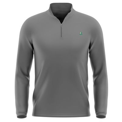 Campus Lab Bronx Community College Adult Men's Active Sport 1/4 Zip Pullover Left Chest Logo, Charcoal, Large
