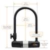 Via Velo Bike U Lock 2 Sets Combo with Steel Cable | Anti-Theft Security for Bicycles view 4
