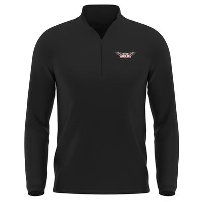 Campus Lab University of Northwestern Ohio Adult Men's Active Sport 1/4 Zip Pullover Left Chest Logo, Black, Large