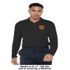 Campus Lab Tuskegee University Adult Men's Active Sport 1/4 Zip Pullover Left Chest Logo, Black, X-Large view 3