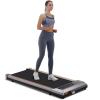 Walking Pad 2 in 1 Under Desk Treadmill 2.5 HP Treadmill for Home with Remote Control LED Display 265lLBS Weight Capacity Walking Jogging Machine for Home Office view 1