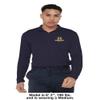 Campus Lab Murray State University Adult Men's Active Sport 1/4 Zip Pullover Left Chest Logo, Navy, Medium view 3
