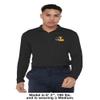 Campus Lab Loyola University Chicago Adult Men's Active Sport 1/4 Zip Pullover Left Chest Logo, Black, Large view 3