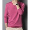 Men's Dress V Neck Sweater Long Sleeve Casual Slim Fit Knitted Pullover Men Soft Wool Solid Plain Sweaters Top (XX-Large,Pink) view 2