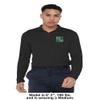 Campus Lab Eastern New Mexico University Adult Men's Active Sport 1/4 Zip Pullover Left Chest Logo, Black, Large view 3