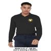 Campus Lab West Chester University (Passhe) Adult Men's Active Sport 1/4 Zip Pullover Left Chest Logo, Black, X-Large view 3