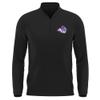 Campus Lab Abilene Christian University Adult Men's Active Sport 1/4 Zip Pullover Left Chest Logo, Black, X-Large view 1