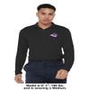 Campus Lab Abilene Christian University Adult Men's Active Sport 1/4 Zip Pullover Left Chest Logo, Black, X-Large view 3