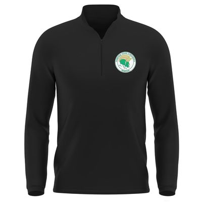Campus Lab Norfolk State University Adult Men's Active Sport 1/4 Zip Pullover Left Chest Logo, Black, Small