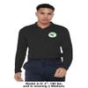 Campus Lab Norfolk State University Adult Men's Active Sport 1/4 Zip Pullover Left Chest Logo, Black, Small view 3