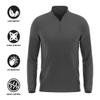 Campus Lab Albion College Adult Men's Active Sport 1/4 Zip Pullover Left Chest Logo, Charcoal, Medium view 4