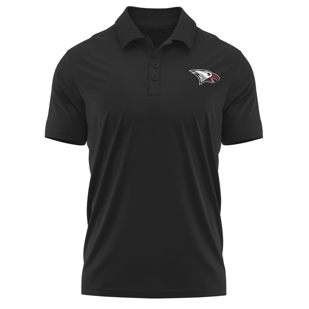 Campus Lab North Carolina Central University Adult Men's Polo Left Chest Logo, Black, Small