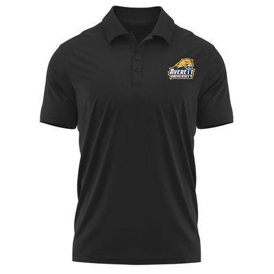 Campus Lab Averett University Adult Men's Polo Left Chest Logo, Black, Medium