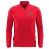 Campus Lab Pacific University (Or) Adult Men's Active Sport 1/4 Zip Pullover Left Chest Logo, Red, Large view 1