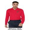 Campus Lab Pacific University (Or) Adult Men's Active Sport 1/4 Zip Pullover Left Chest Logo, Red, Large view 3