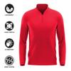 Campus Lab Pacific University (Or) Adult Men's Active Sport 1/4 Zip Pullover Left Chest Logo, Red, Large view 4
