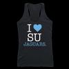 I Love Southern University Jaguars Womens Tank Top Tee T-Shirt - Black, Small view 1