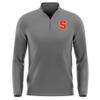 Campus Lab Syracuse University Adult Men's Active Sport 1/4 Zip Pullover Left Chest Logo, Charcoal, XX-Large view 1