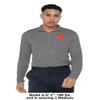 Campus Lab Syracuse University Adult Men's Active Sport 1/4 Zip Pullover Left Chest Logo, Charcoal, XX-Large view 3